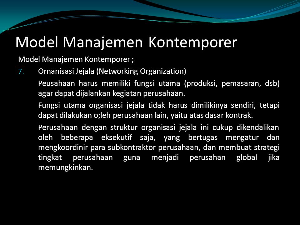 Manajemen Modern Manajemen Kontemporer Ppt Download