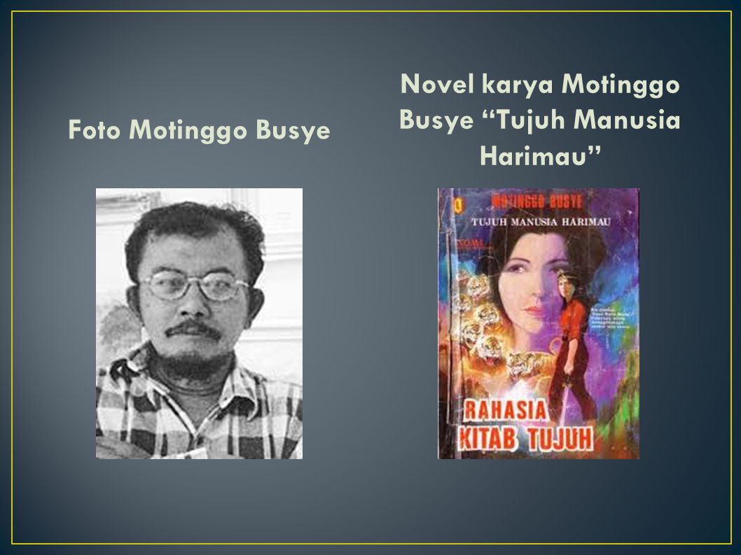 Novel karya Motinggo Busye Tujuh Manusia Harimau