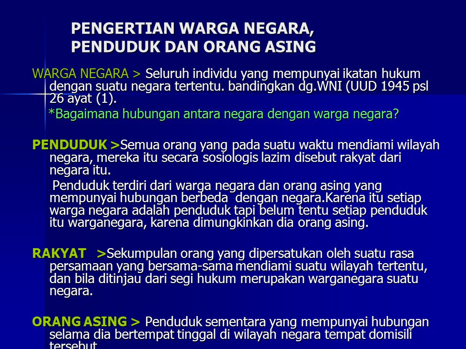 Pengertian warga negara asing