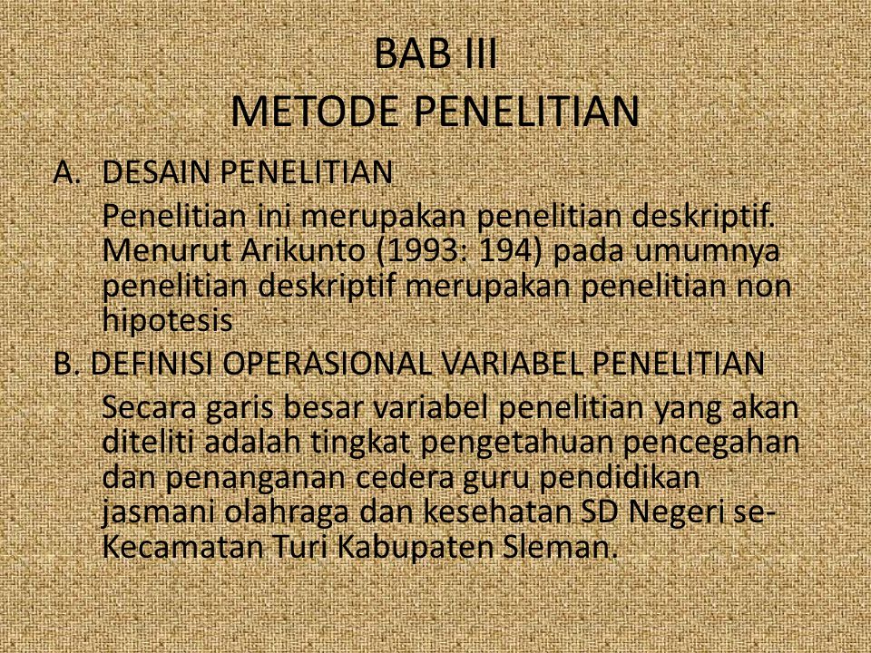 BAB III METODE PENELITIAN
