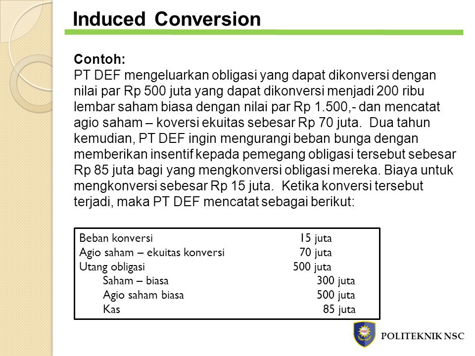 Sharinggan: Contoh Soal Obligasi Konversi Yang Dikonversikan Ke Saham ...