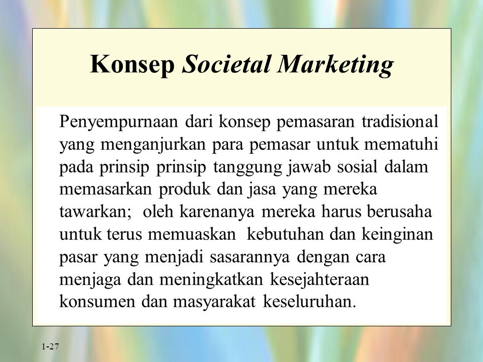Konsep Societal Marketing