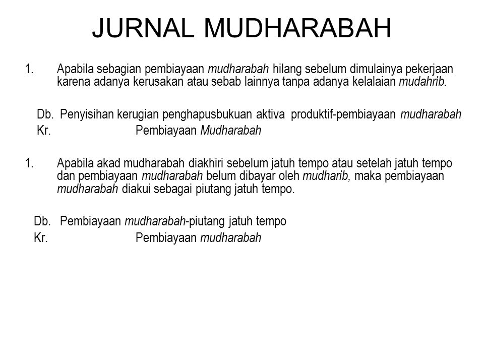 JURNAL MUDHARABAH