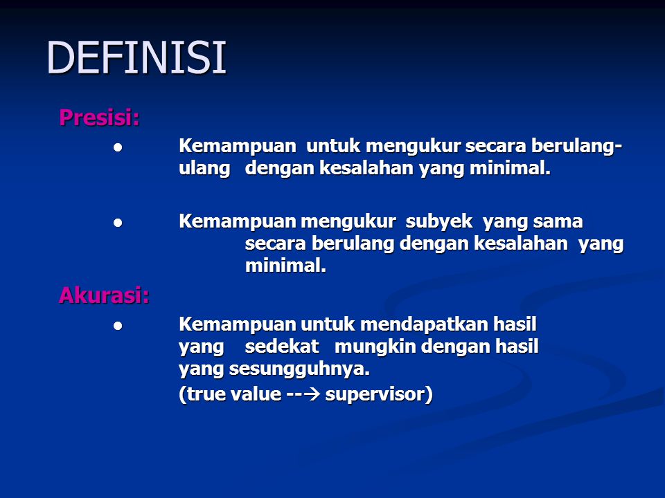 Pengertian Presisi Dan Akurasi Pdf Upi