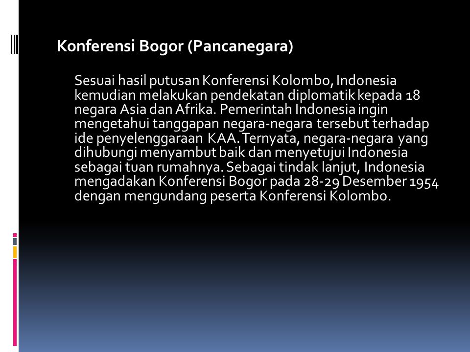Konferensi Bogor (Pancanegara)