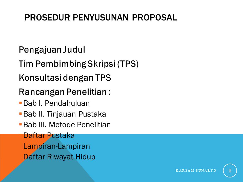 Prosedur Penyusunan Proposal