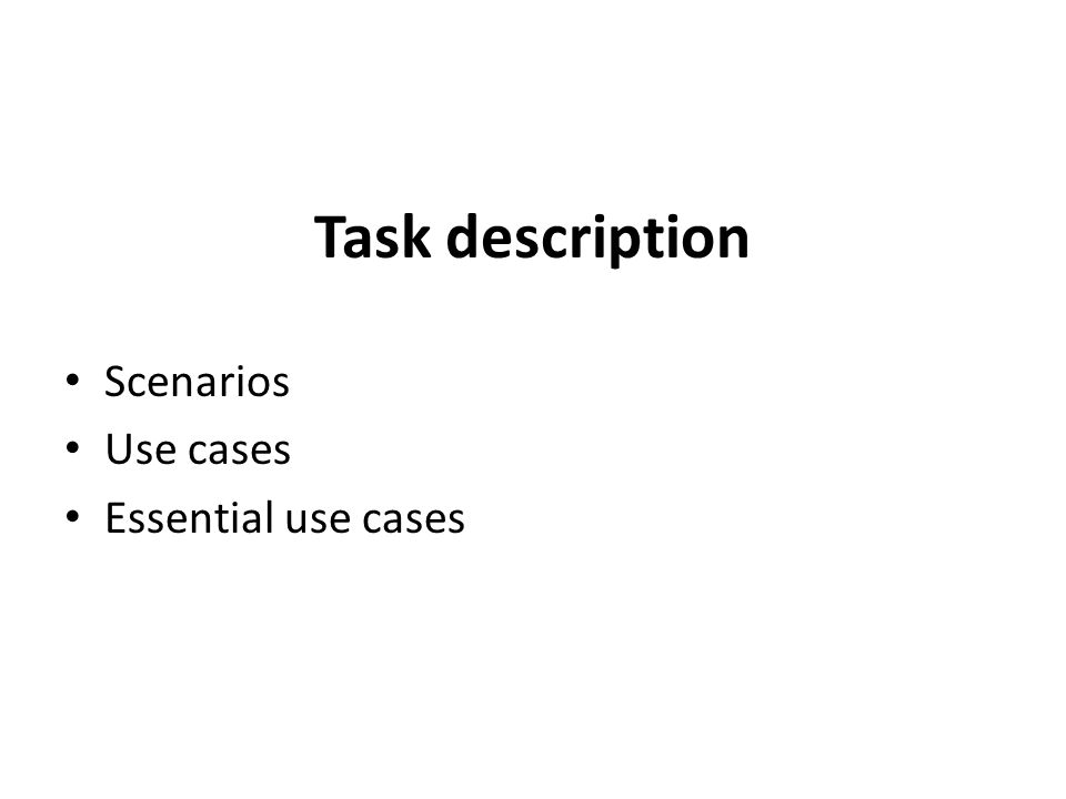 Task description