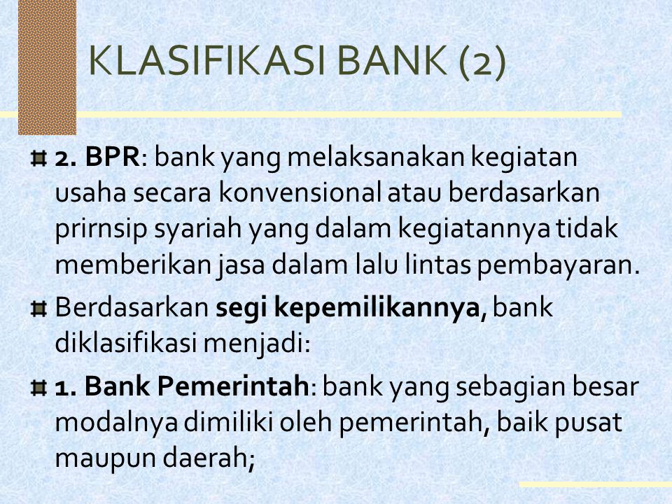 KLASIFIKASI BANK (2)