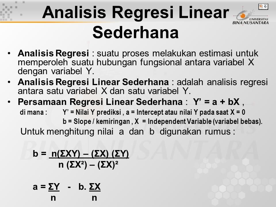 Analisis Regresi Linear Sederhana