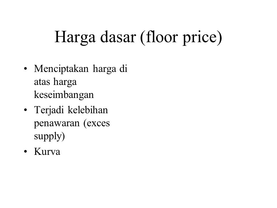 Harga dasar (floor price)