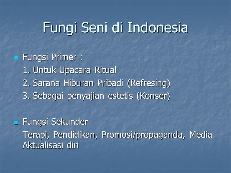 Fungi Seni di Indonesia