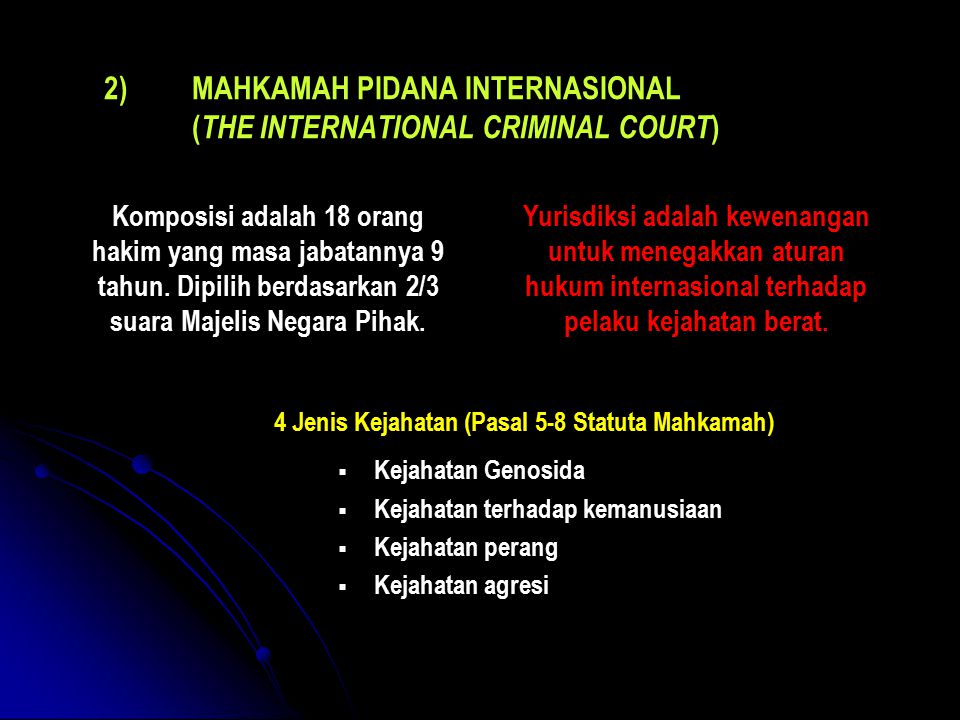 PERADILAN INTERNASIONAL - Ppt Download