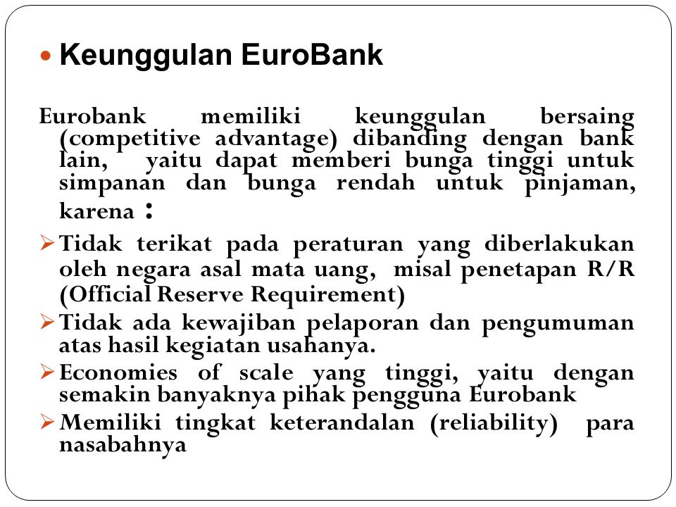 Keunggulan EuroBank