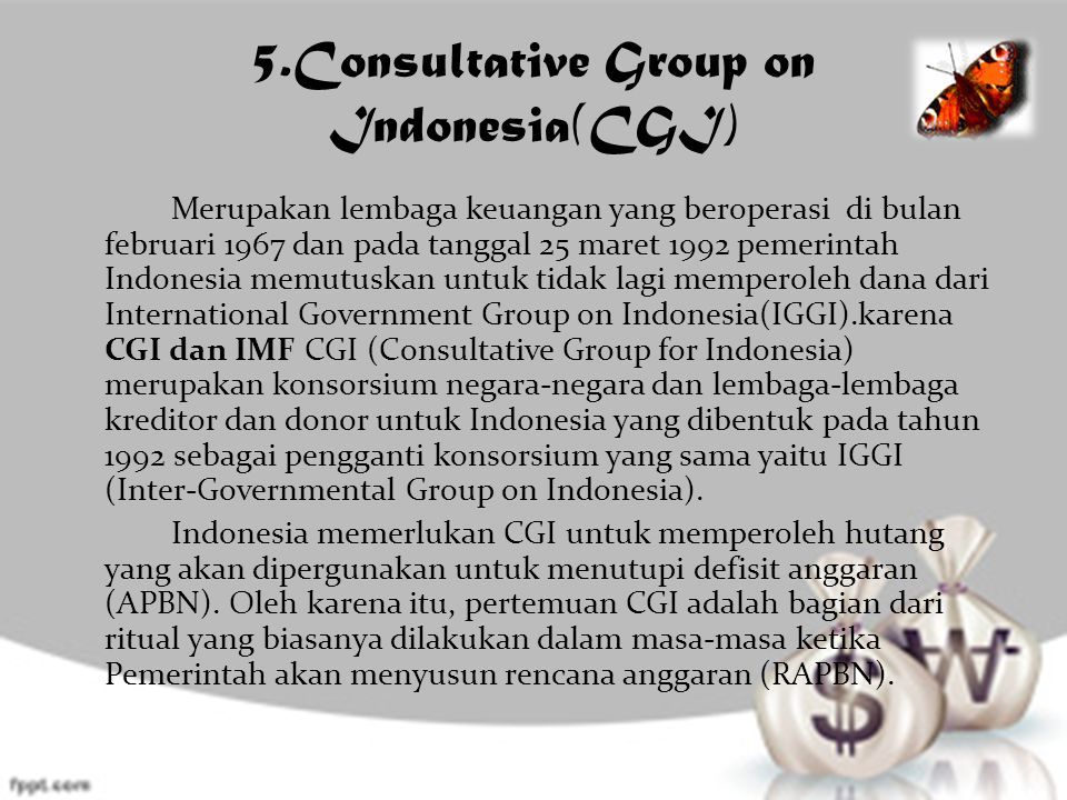 5.Consultative Group on Indonesia(CGI)
