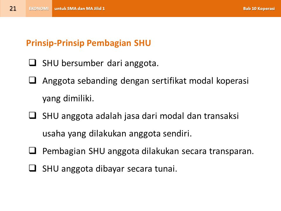 Prinsip-Prinsip Pembagian SHU