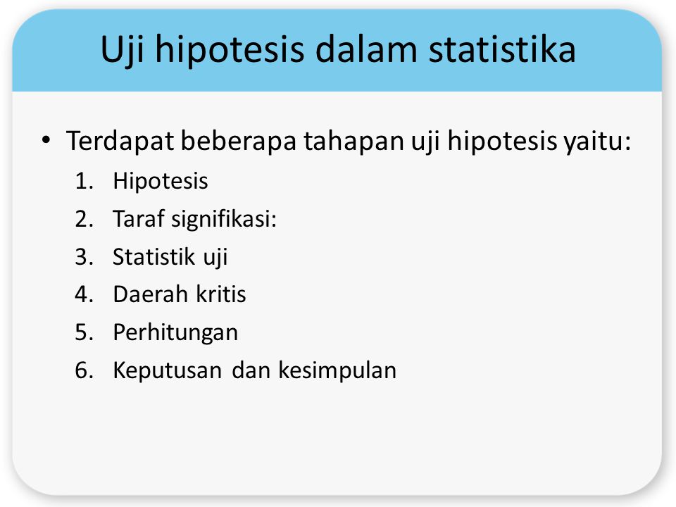 Uji hipotesis dalam statistika