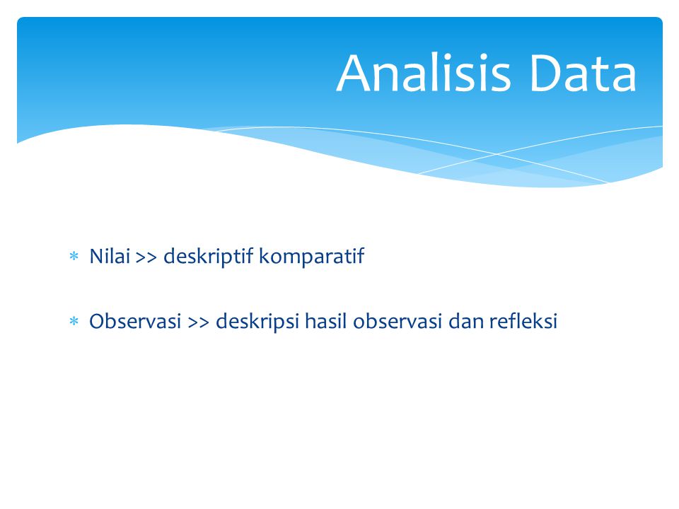 Analisis Data Nilai >> deskriptif komparatif
