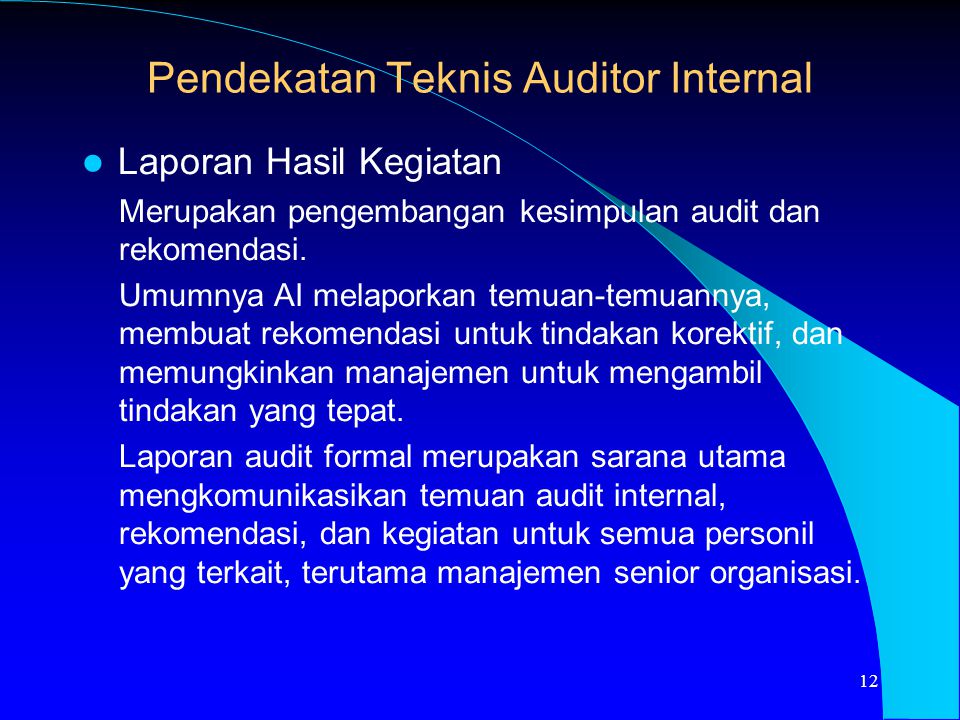 Pendekatan Operasional Audit Internal Ppt Download
