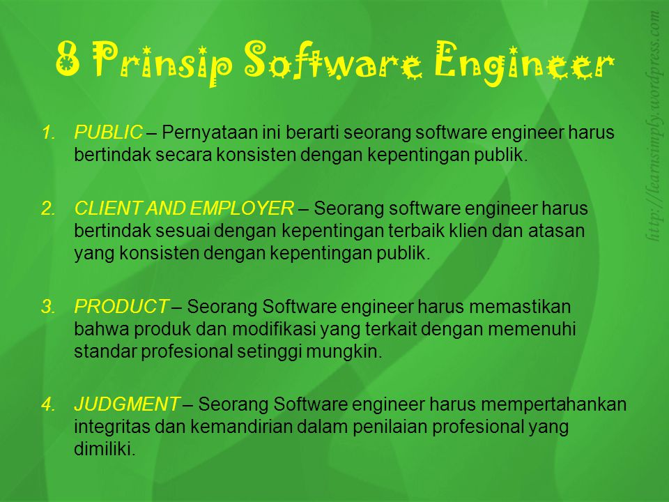 8 Prinsip Software Engineer