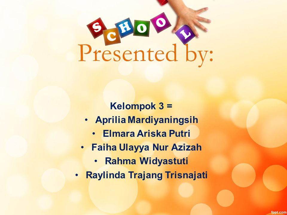 Presented by: Kelompok 3 = Aprilia Mardiyaningsih Elmara Ariska Putri
