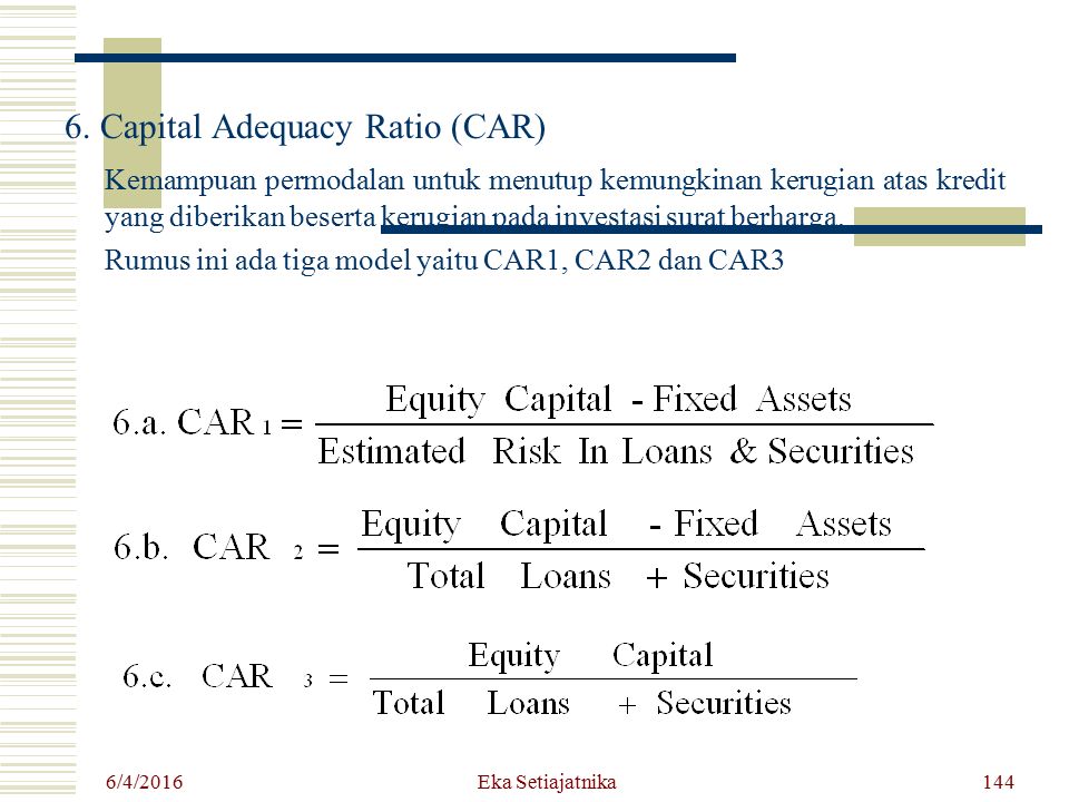 Capital adequacy